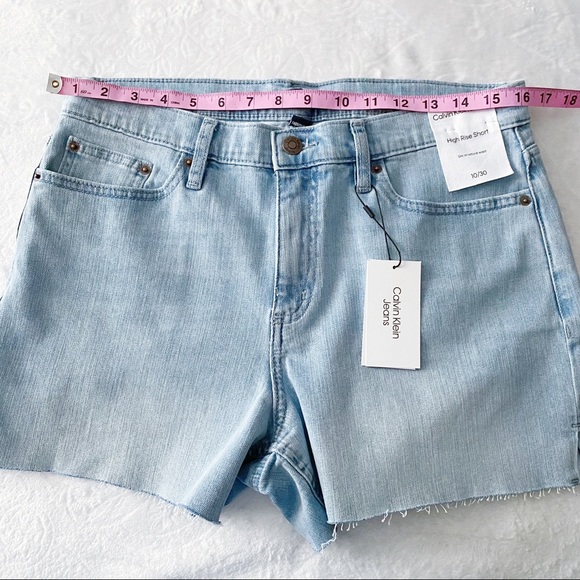 NWT Calvin Klein Cut Off High Waist Jean Shorts - Picture 5 of 13